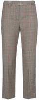 Alexander McQueen mid rise checked cropped trousers