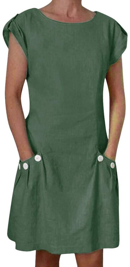 linen shift dresses uk
