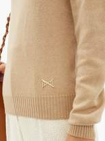 Thumbnail for your product : Barrie Logo-plaque Cashmere High-neck Sweater - Womens - Camel