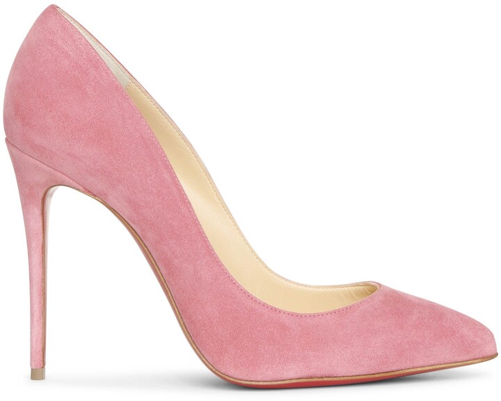 Christian Louboutin Pigalle Follies 100 pink suede pumps - ShopStyle