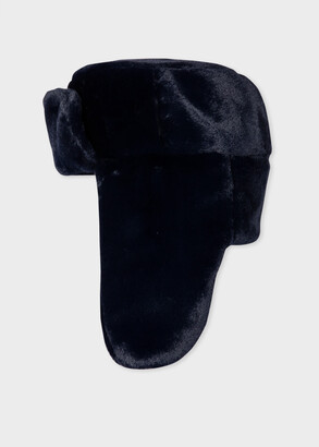 Paul Smith Women's Navy Faux Fur Trapper Hat