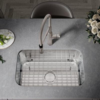 Allora USA 27" L x 18" W Undermount Kitchen Sink with Accessories