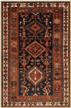 Wildon Home Machine Washable Turkish Brown Area Rug