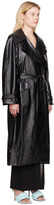 Thumbnail for your product : AYA MUSE Black Bonsai Faux-Leather Trench Coat