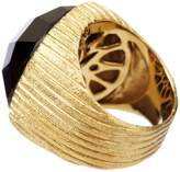 Thumbnail for your product : Rivka Friedman 18K Gold Clad Onyx Bold Oval & Ribbed Shank Ring