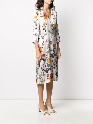 L'Autre Chose Blooming Garden Print Wrap Dress