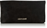 Thumbnail for your product : Roberto Cavalli Embellished suede fold-over clutch