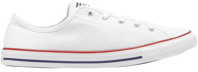 converse white all star dainty canvas trainers
