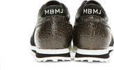 Thumbnail for your product : Marc by Marc Jacobs Black Distressed Leather & Metallic Neoprene Cute Kicks Running Shoes