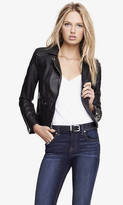 Thumbnail for your product : Express (Minus The) Leather Quilted Shoulder Moto Jacket