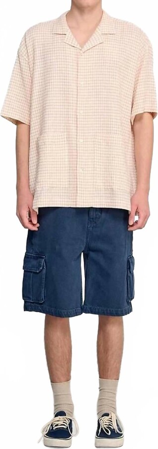 Edmmond Studios Captain's Dinner Short Sleeve Shirt In Plain Red