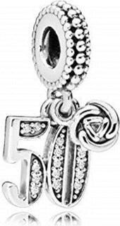 Pandora 50 Years Of Love Silver Dangle Charm 797264cz