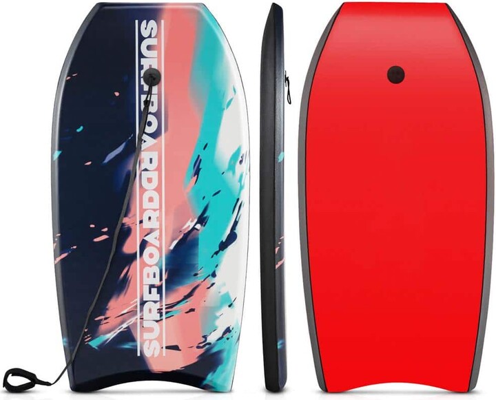 Costway 41 in. Multi-Color EPS Core XPE Deck HDPE Bottom Crescent Tail Light-Weight Surfboards