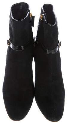 Roberto Cavalli Suede Pointed-Toe Ankle Boots