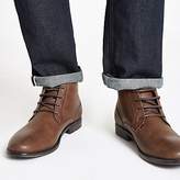 Thumbnail for your product : River Island Dark brown lace up chukka boot