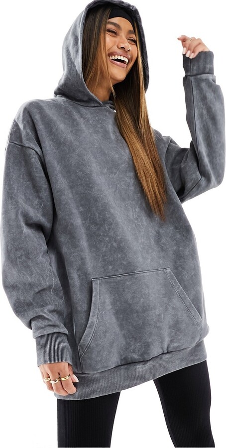 Buy Wild Fable Oversized Hooded Sweatshirt, Mauve Butterfly, Large at