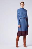 Thumbnail for your product : BOSS A-line skirt in stretch crepe with colourblock design