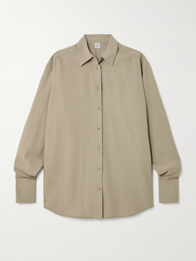 Totême Classic Woven Shirt - Brown