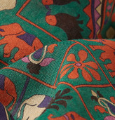 Thumbnail for your product : Drakes Printed Wool and Silk-Blend Pocket Square
