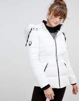 Thumbnail for your product : New Look Faux Fur Belted Padded Coat
