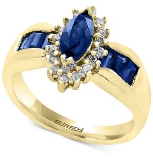 Effy Royale Blue by Sapphire (1-1/4 ct. t.w.) and Diamond (1/5 ct. t.w.) Ring in 14k Gold