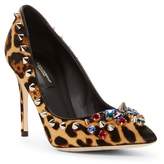 Thumbnail for your product : Dolce & Gabbana Genuine Calf Hair Jeweled Pump