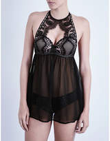Thumbnail for your product : Palindrome Majesty mesh and stretch-lace babydoll