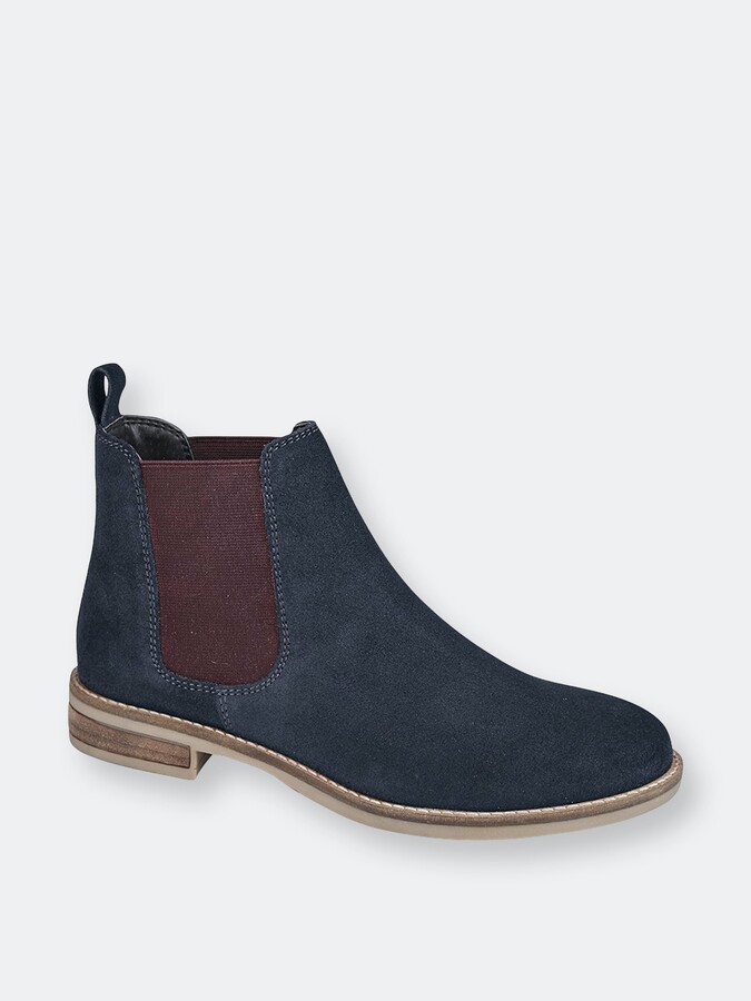berry suede boots