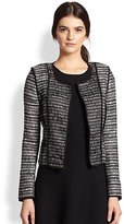 Thumbnail for your product : Milly Piped Stripe-Patterned Knit Jacket