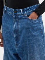 Thumbnail for your product : Balenciaga Trompe-l'œil Wide-leg Cotton-jersey Jeans - Blue