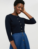 Thumbnail for your product : Under Armour Mara Cropped Cardigan with Mock-Pearl Buttons Blue