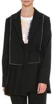 Thumbnail for your product : Jil Sander Pleated Notched-Collar Side-Tie Wool-Mohair Coat