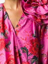 Thumbnail for your product : Magda Butrym Floral Applique Satin Blouse