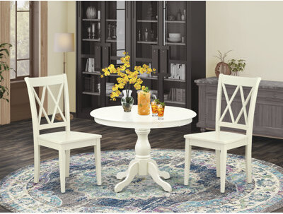 Alcott Hill Karani 4 - Person Rubberwood Solid Wood Dining Set