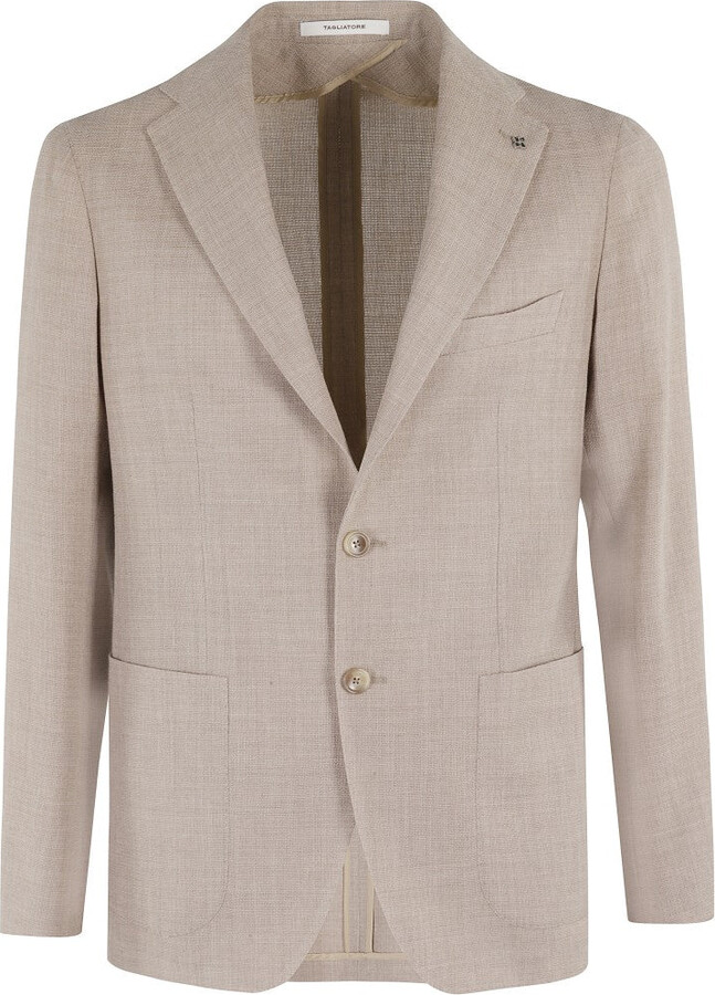 Tagliatore Single Breasted Wool Gauze Jacket