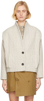 Thumbnail for your product : Etoile Isabel Marant Taupe & Off-White Wool Drogo Jacket