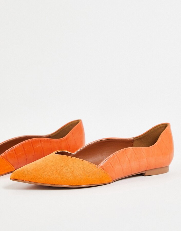 Women's Orange Ballet Flats | ShopStyle CA