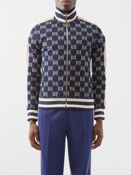Gucci GG-jacquard Cotton-terry Track Jacket - ShopStyle