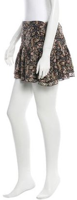Figue Silk Paisley Print Skirt