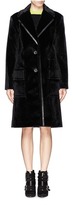 Thumbnail for your product : Nobrand Faux pony hair leather trim coat