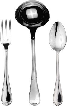 Mepra 3 Pcs Serving Set (Fork Spoon And Ladle) Raffaello Stainless Steel