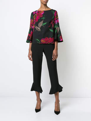 Trina Turk cropped frill trousers