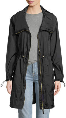 Mackage Ellia Packable Long Rain Coat w/ Removable Hood