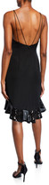 Thumbnail for your product : SHO Sleeveless Crepe & Sequin High-Low Dress with Ruffle Hem