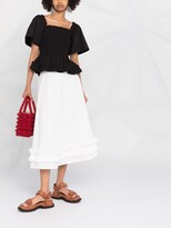 Thumbnail for your product : Molly Goddard Morgan frilled cotton midi dress