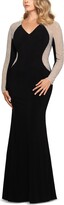 Thumbnail for your product : Xscape Evenings Plus Size V-Neck Gown - Black/Nude