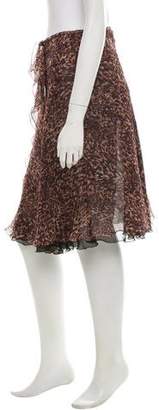 Sonia Rykiel Silk Abstract Print Skirt