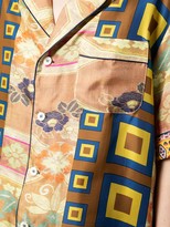 Thumbnail for your product : Pierre Louis Mascia Geometric Short-Sleeve Silk Shirt
