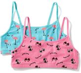 Thumbnail for your product : Old Navy Patterned Cami Bra 2-Pack for Girls