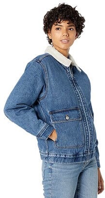 lined jean jacket womens